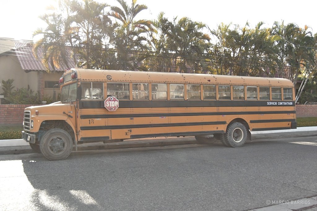 Typical bus of La Ceiba