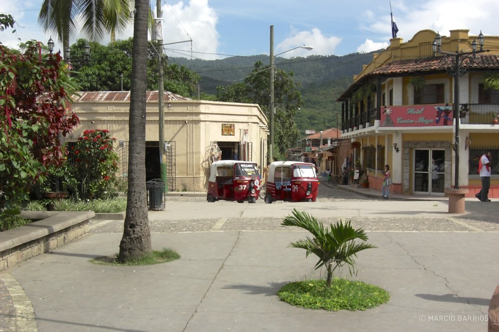 Main square of Copán Ruinas village